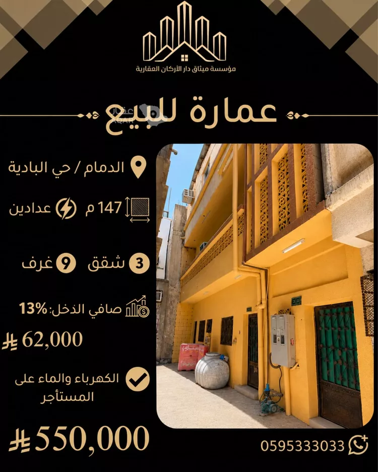 عمارة للبيع في شارع الامير عبد الرحمن بن عبد العزيز, حي البادية, مدينة الدمام, المنطقة الشرقية