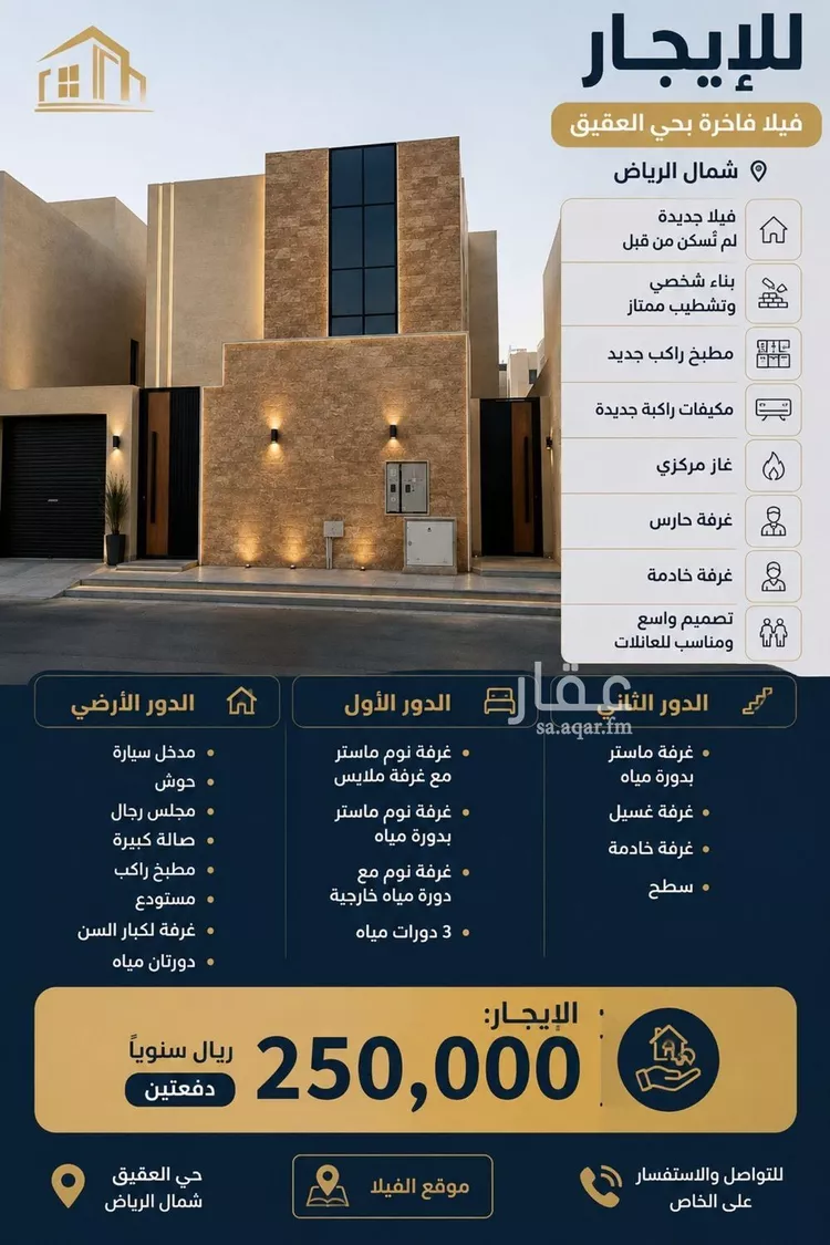Villa for Rent in Riyadh Al Aqiq