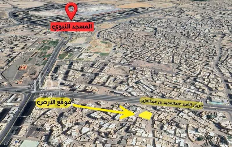 أرض للبيع في شارع الفضل بن موفق, حي الظاهرة, مدينة المدينه المنوره, منطقة المدينة المنورة