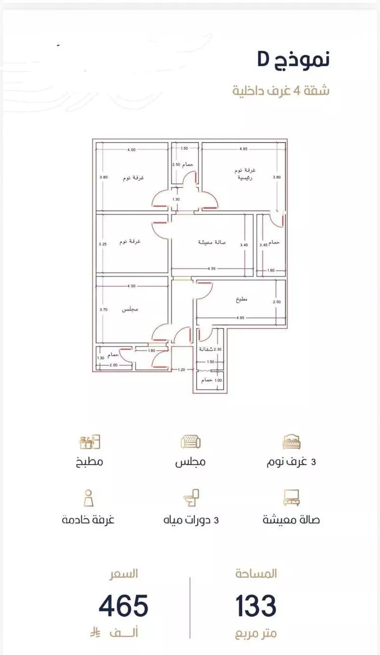 شقة للبيع في شارع أبي الغنائم الحسيني, حي الربوة, مدينة جدة, منطقة مكة المكرمة صورة 4