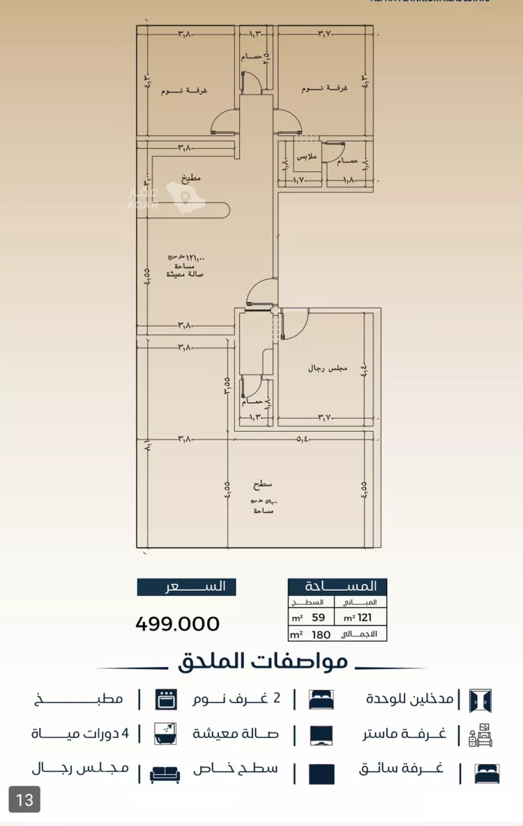 شقة للبيع في شارع عبدالرحمن بن خباب, حي البوادي, مدينة جدة, منطقة مكة المكرمة