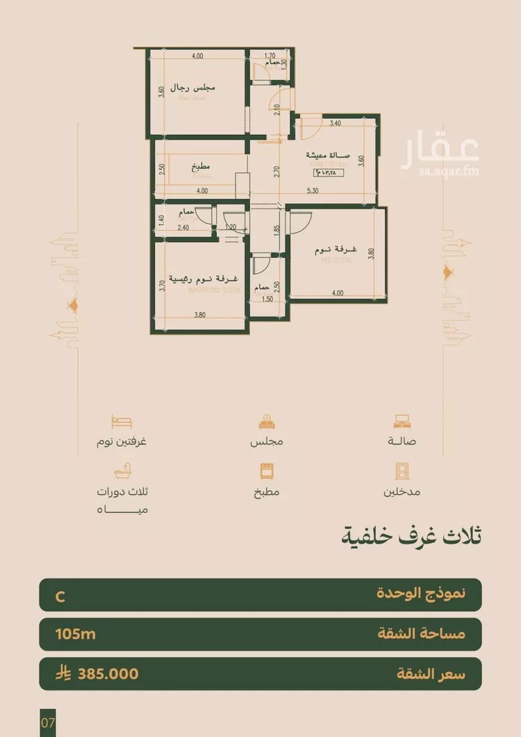 شقة للبيع في شارع عمر الخزاعي, حي الفيصلية, مدينة جدة, منطقة مكة المكرمة 6