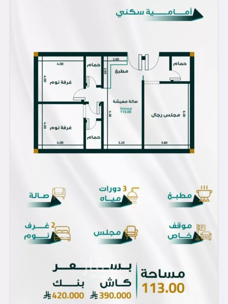 شقة للبيع في شارع ابو ذر الغفاري, حي الفيحاء, مدينة جدة, منطقة مكة المكرمة صورة 5