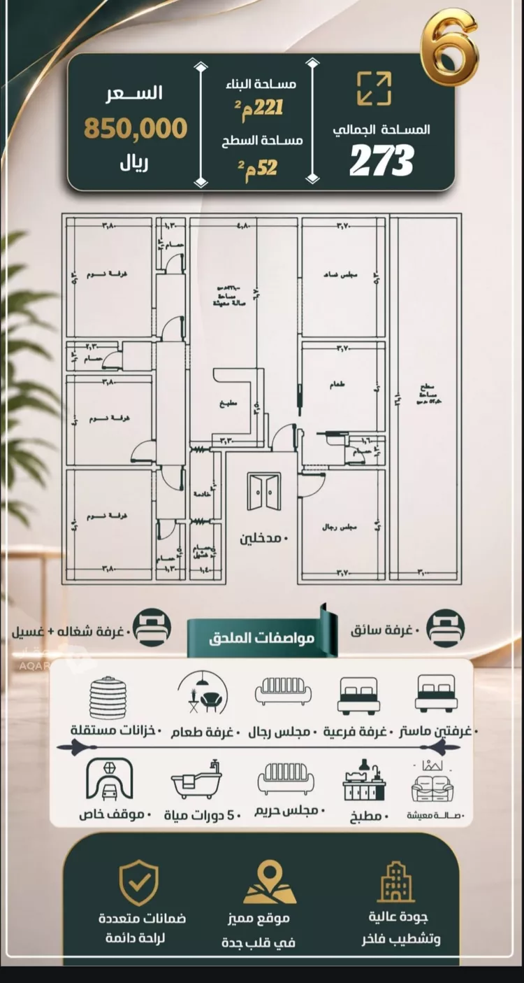 شقة للبيع في شارع عمر ابو زرعه فرعي, حي النزهة, مدينة جدة, منطقة مكة المكرمة صورة 2
