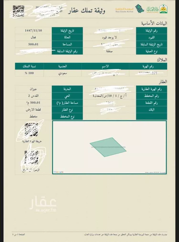 أرض للبيع في العرجين ، صبيا صورة 3