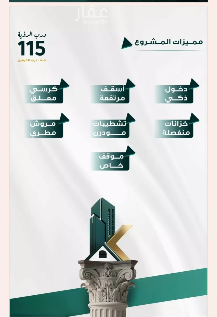 شقة للبيع في شارع ابو ذر الغفاري, حي الفيحاء, مدينة جدة, منطقة مكة المكرمة صورة 3