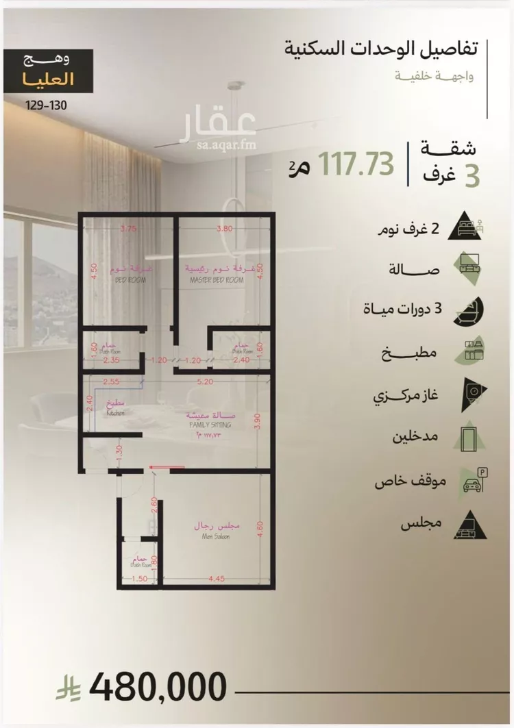 شقة للبيع في شارع نومان, حي أبحر الجنوبية, مدينة جدة, منطقة مكة المكرمة صورة 2
