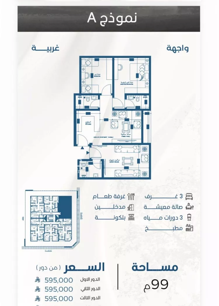 شقة للبيع في شارع الملك الصالح ايوب ابن الكامل, حي الرويس, مدينة جدة, منطقة مكة المكرمة صورة 4
