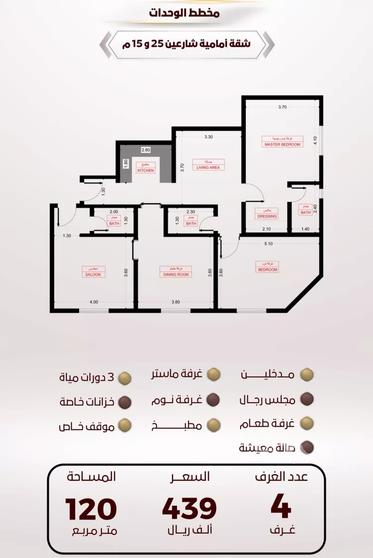 شقة للبيع في شارع الربيع ابن مالك, حي الواحة, مدينة جدة, منطقة مكة المكرمة 6