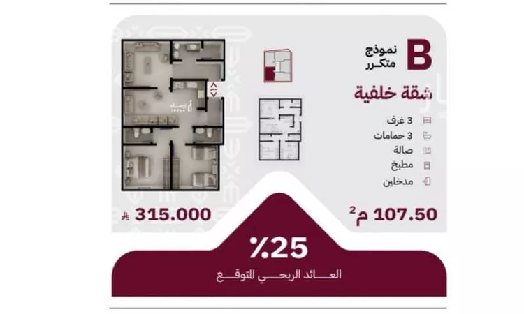 شقة للبيع في شارع عثمان ابن عوف, حي الريان, مدينة جدة, منطقة مكة المكرمة صورة 4