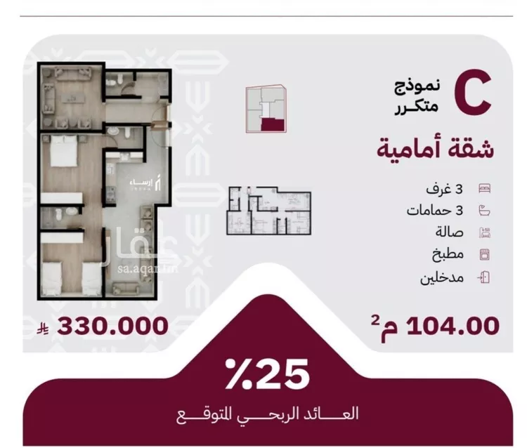 شقة للبيع في شارع عثمان ابن عوف, حي الريان, مدينة جدة, منطقة مكة المكرمة صورة 3