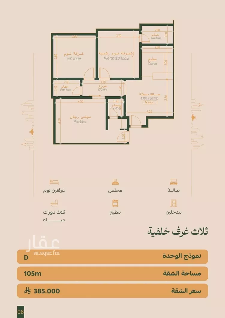 شقة للبيع في شارع عمر الخزاعي, حي الفيصلية, مدينة جدة, منطقة مكة المكرمة صورة 3