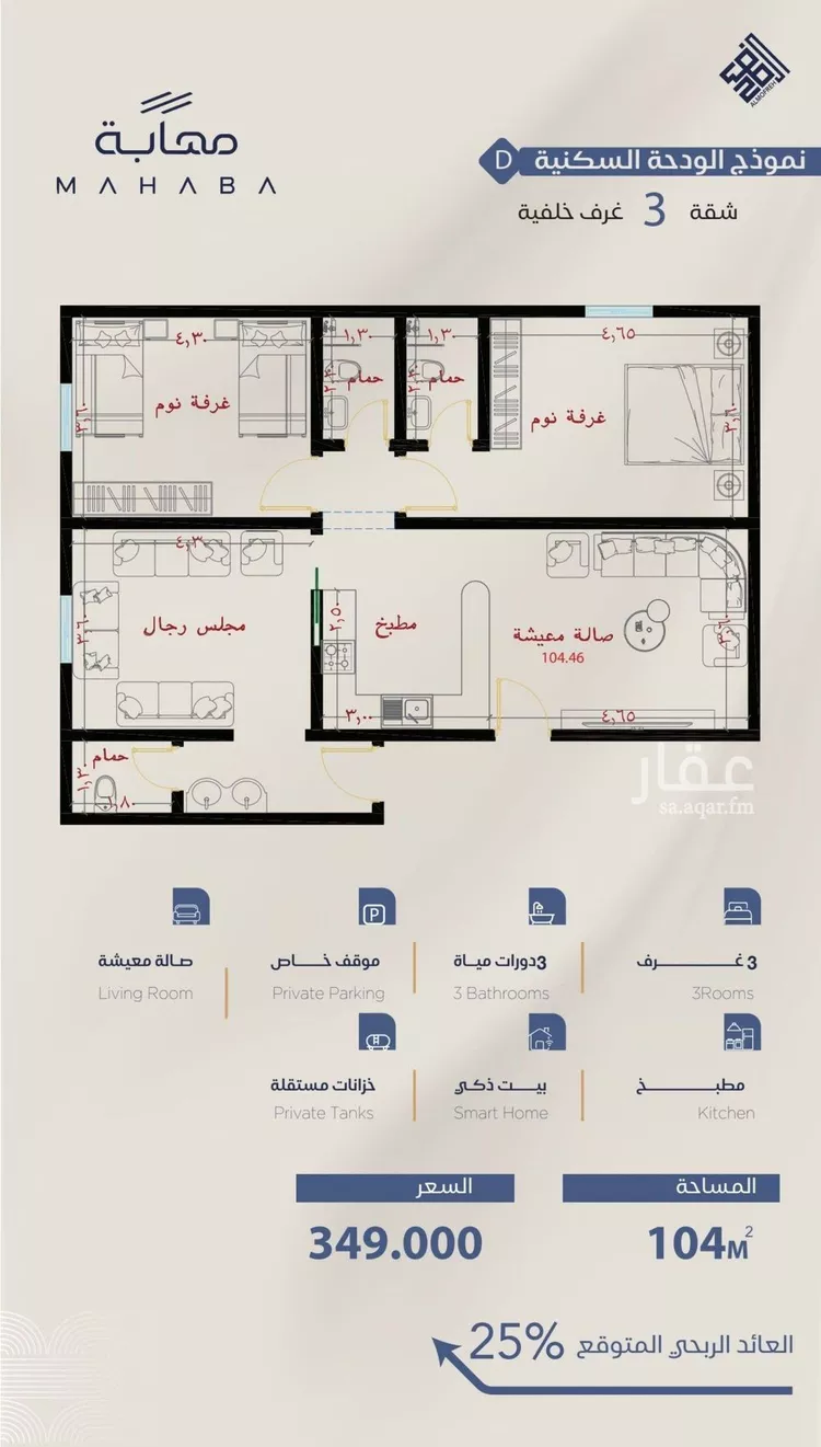 شقة للبيع في شارع شقرون المغراوي, حي الياقوت, مدينة جدة, منطقة مكة المكرمة صورة 2