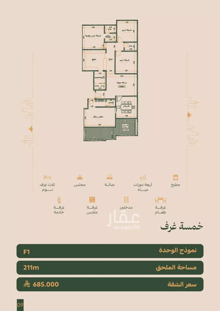 شقة للبيع في شارع عمر الخزاعي, حي الفيصلية, مدينة جدة, منطقة مكة المكرمة صورة 4