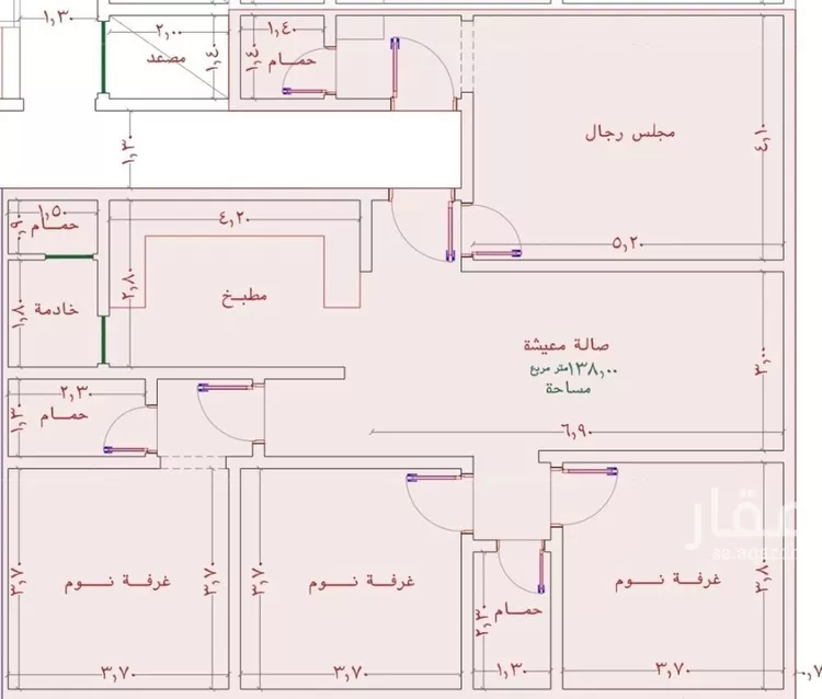 شقة للبيع في شارع سيف الدين, حي الربوة, مدينة جدة, منطقة مكة المكرمة صورة 2