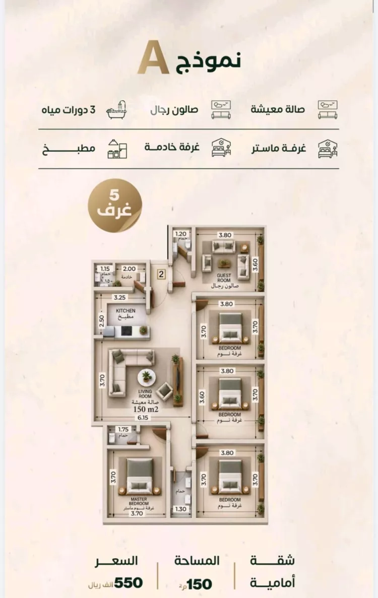 شقة للبيع في شارع الامير ماجد فرعي, حي النزهة, مدينة جدة, منطقة مكة المكرمة صورة 2