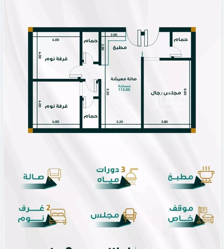 شقة للبيع في شارع طريق الملك عبدالله, حي الفيحاء, مدينة جدة, منطقة مكة المكرمة صورة 3