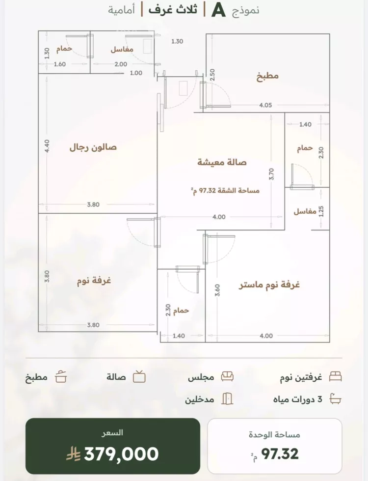 شقة للبيع في شارع محمد الشعيبي, حي الربوة, مدينة جدة, منطقة مكة المكرمة 4
