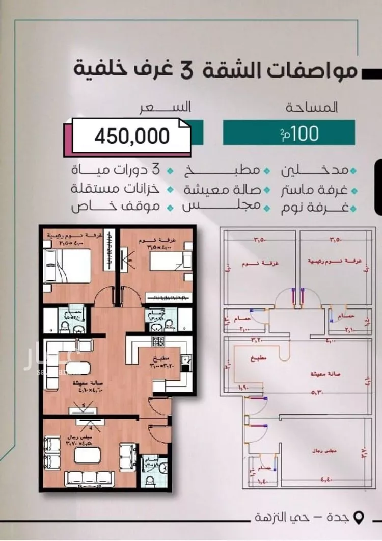 شقة للبيع في شارع عبدالرحمن الجرادي, حي النزهة, مدينة جدة, منطقة مكة المكرمة صورة 2