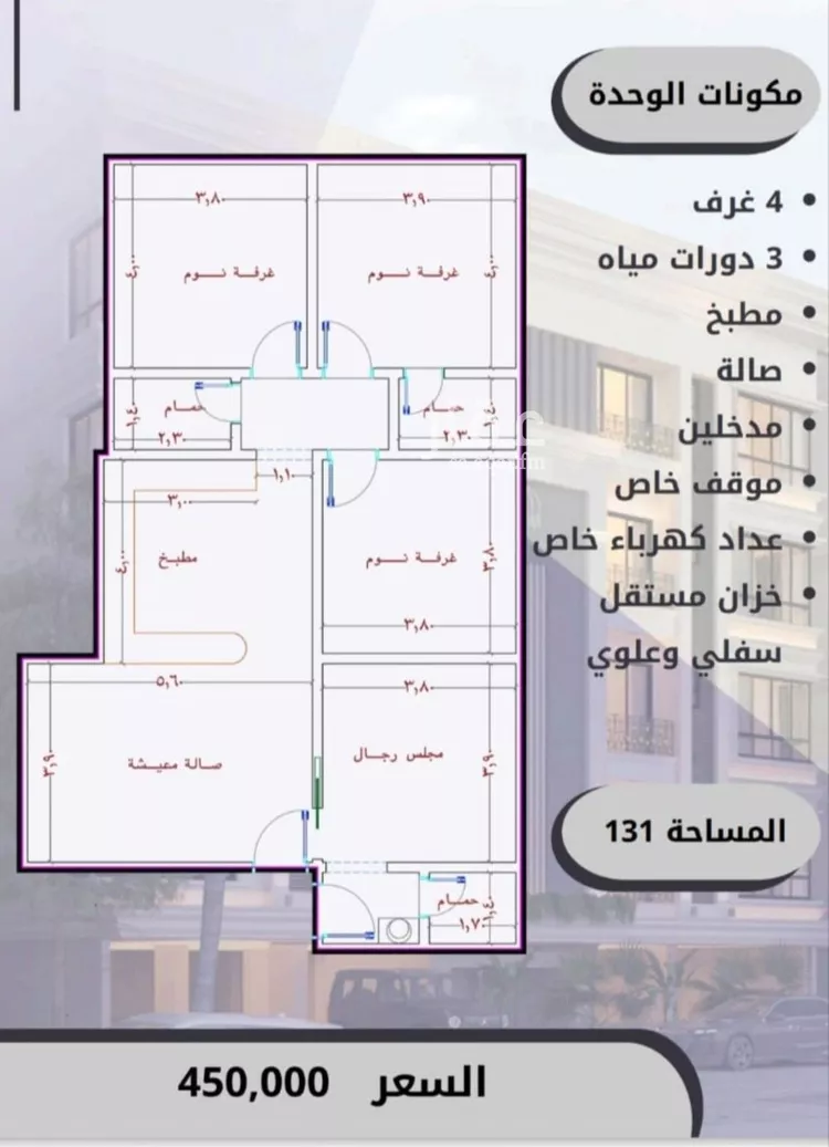 شقة للبيع في شارع الامير عبدالمجيد, حي الصواري, مدينة جدة, منطقة مكة المكرمة صورة 2