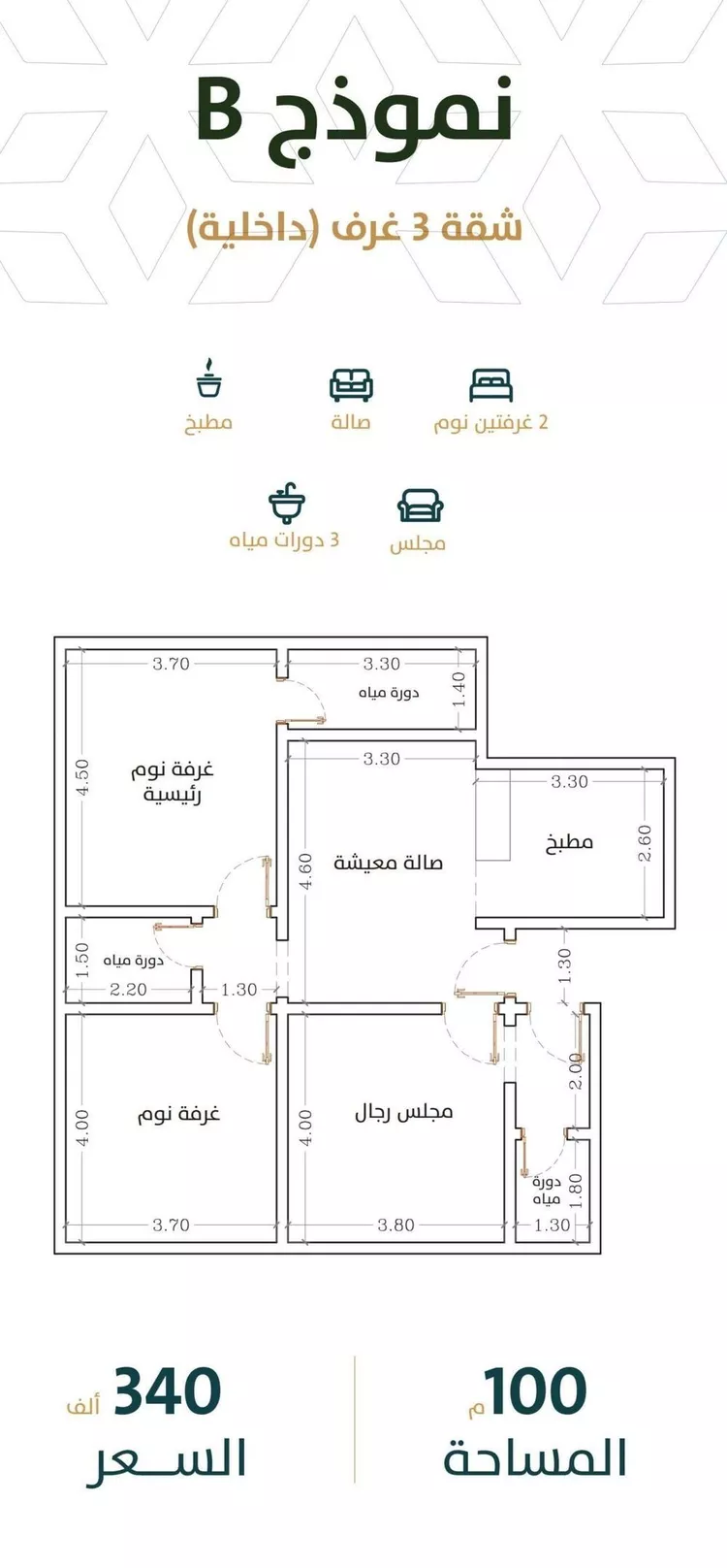 شقة للبيع في شارع الخليفه المأمون , حي الربوة, مدينة جدة, منطقة مكة المكرمة صورة 2