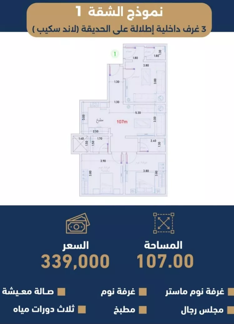 شقة للبيع في شارع زيد بن عاصم الانصاري, حي حكومي1, مدينة جدة, منطقة مكة المكرمة صورة 5