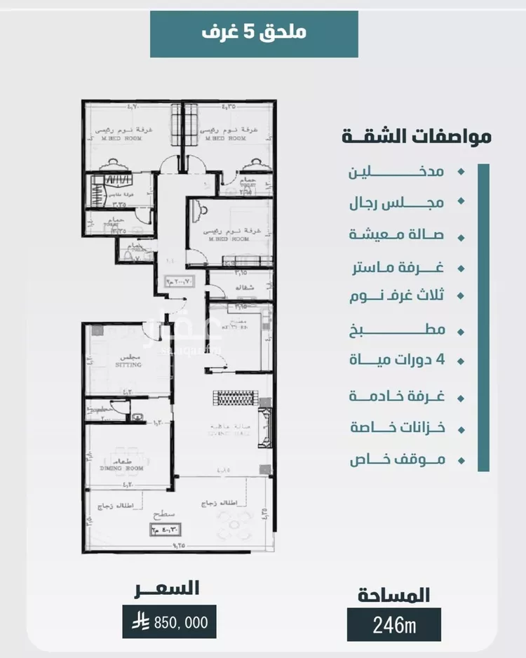 شقة للبيع في شارع ابي المحاسن النحوي, حي الورود, مدينة جدة, منطقة مكة المكرمة صورة 4