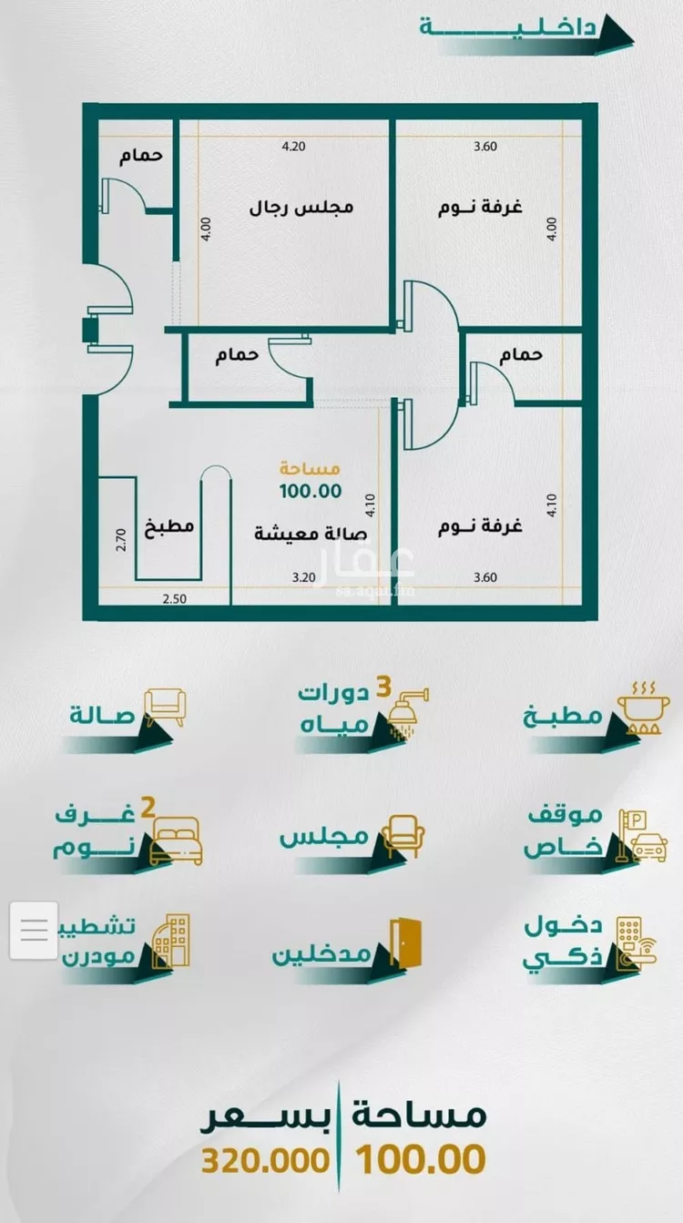 شقة للبيع في شارع غير مسمى, حي الروابي, مدينة جدة, منطقة مكة المكرمة صورة 3