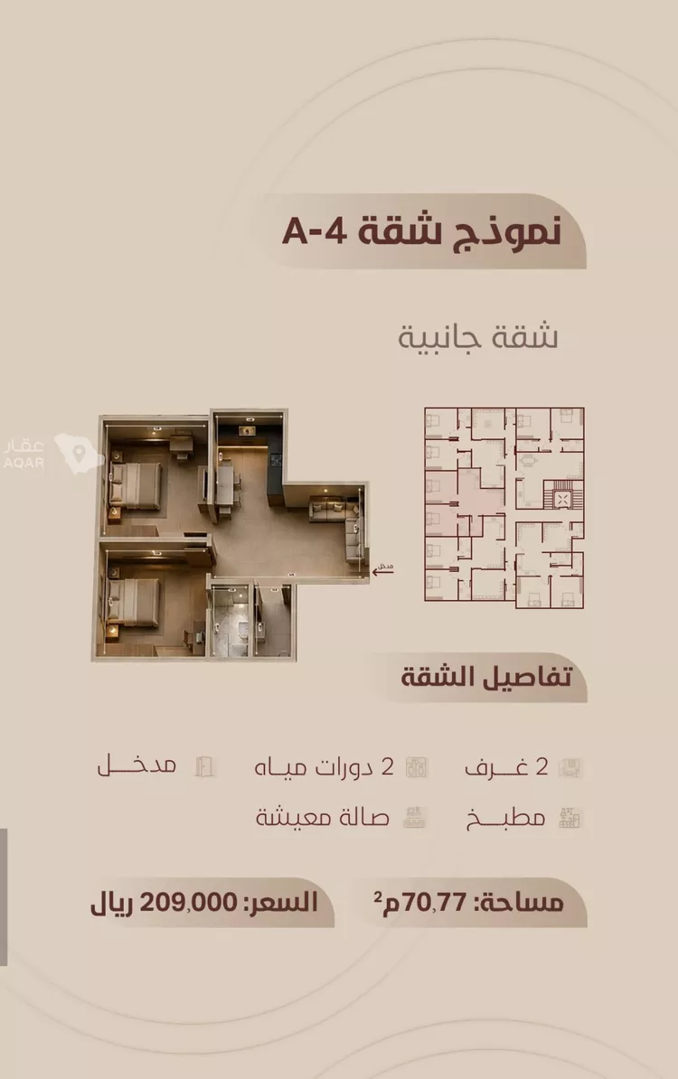 شقة للبيع في شارع ابي بكر الواسطي, حي الريان, مدينة جدة, منطقة مكة المكرمة 4