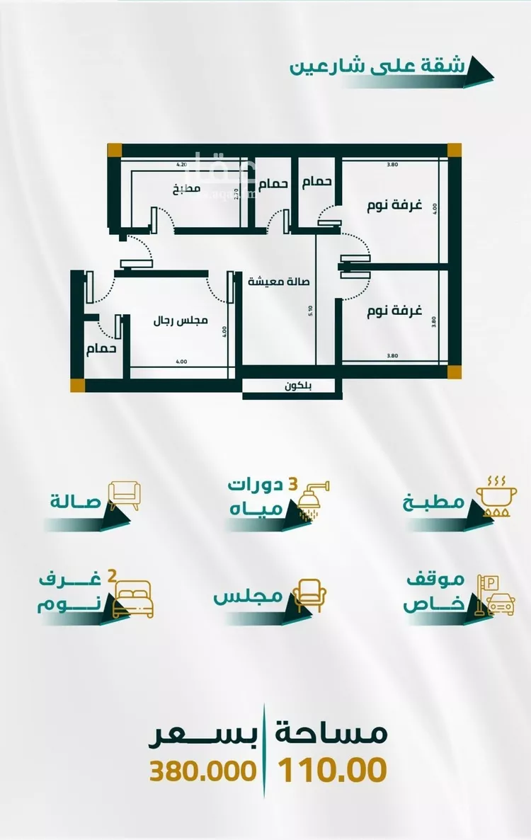 شقة للبيع في شارع طريق الملك عبدالله, حي الفيحاء, مدينة جدة, منطقة مكة المكرمة