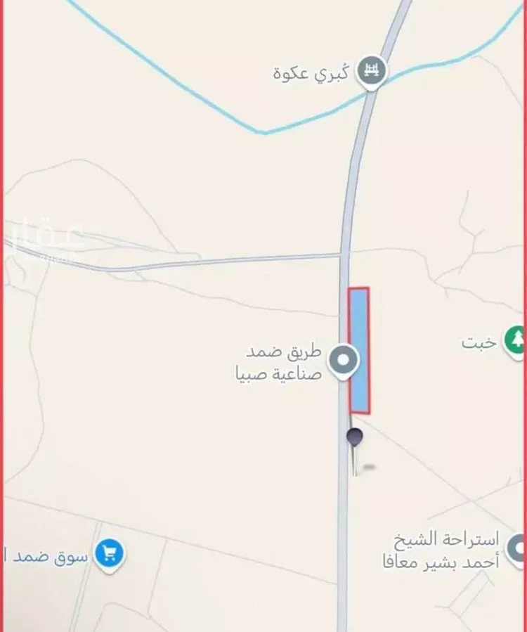 أرض للبيع في شارع خالد بن الوليد, مدينة الطمحه الحصامه العليا, منطقة جازان