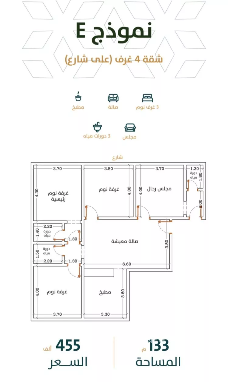 شقة للبيع في شارع يحيى المعلمي, حي الربوة, مدينة جدة, منطقة مكة المكرمة صورة 3
