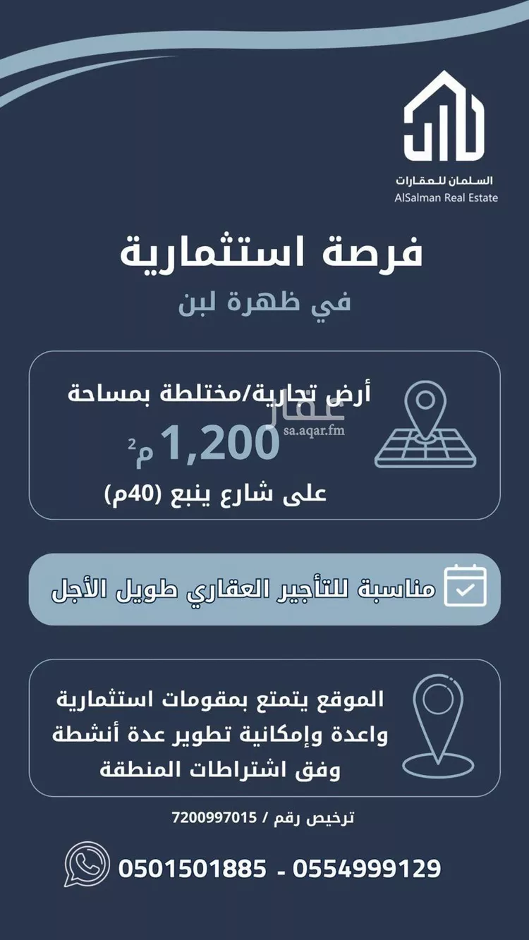 Land for Rent in Riyadh Dhahrat Laban