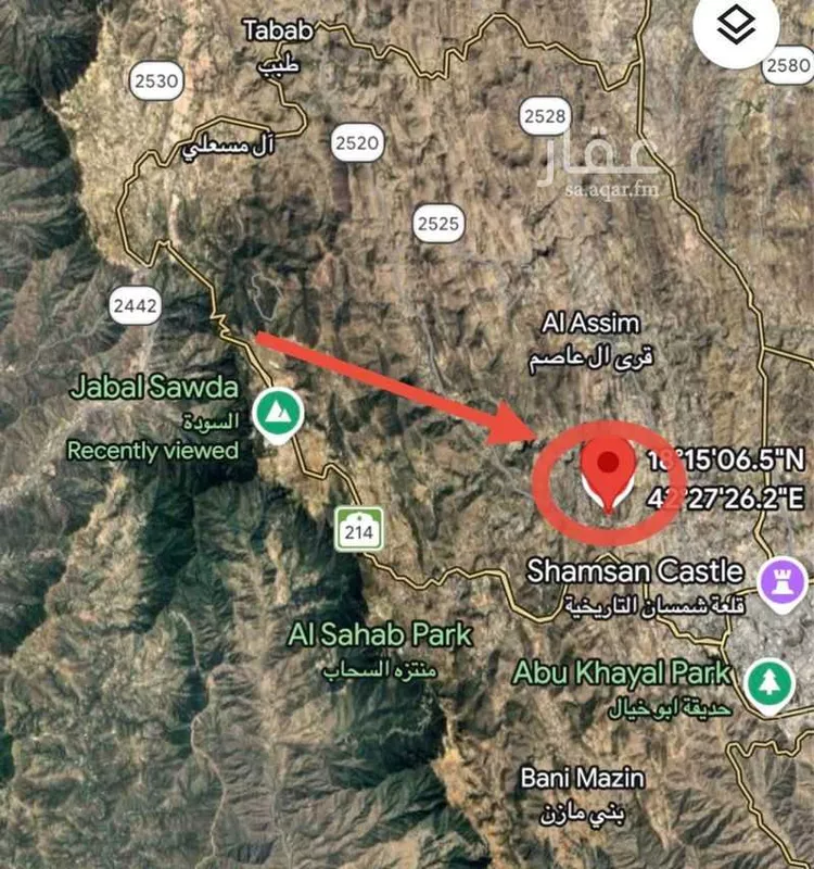 أرض للبيع في حي التعاون, مدينة أبها, منطقة عسير صورة 2