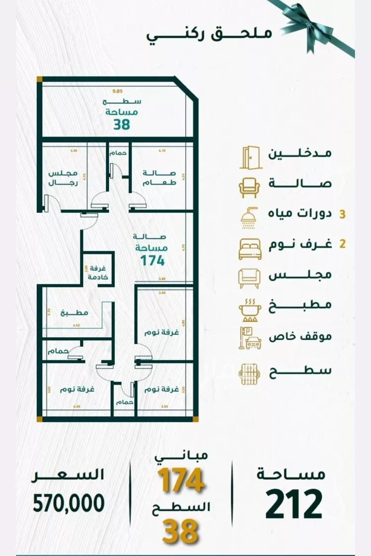 شقة للبيع في شارع الزهره, حي مشرفة, مدينة جدة, منطقة مكة المكرمة 1 صورة