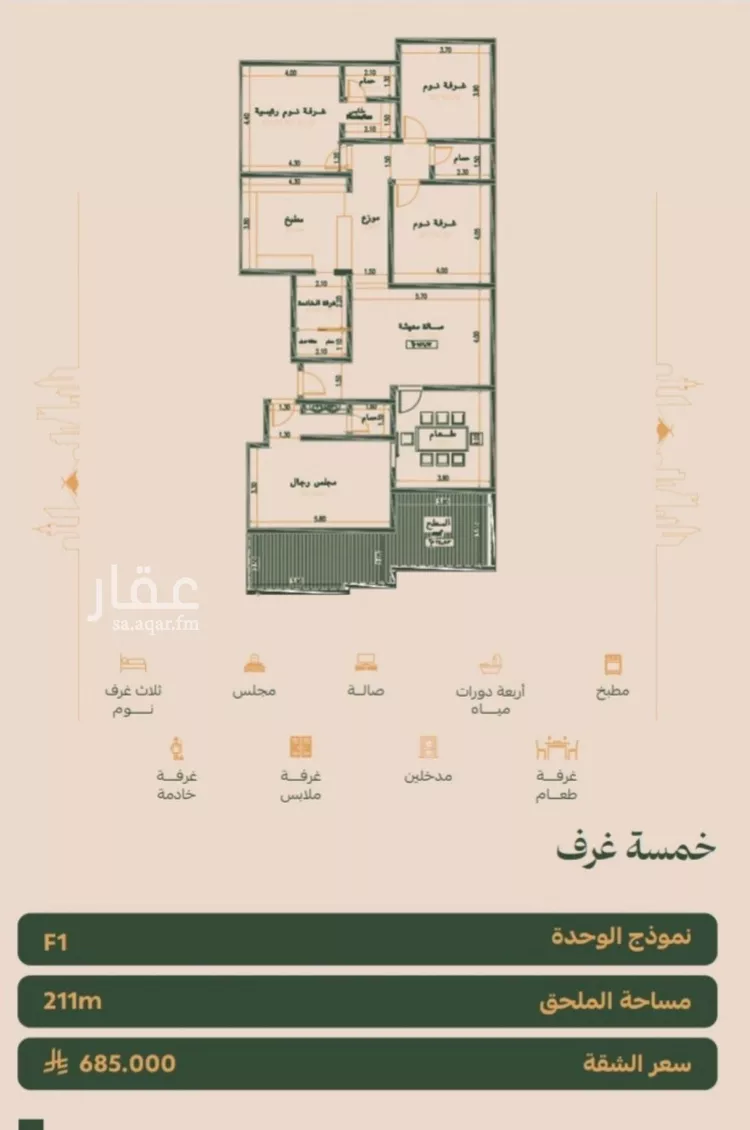 شقة للبيع في شارع علي ابن شيبان, حي الفيصلية, مدينة جدة, منطقة مكة المكرمة صورة 2