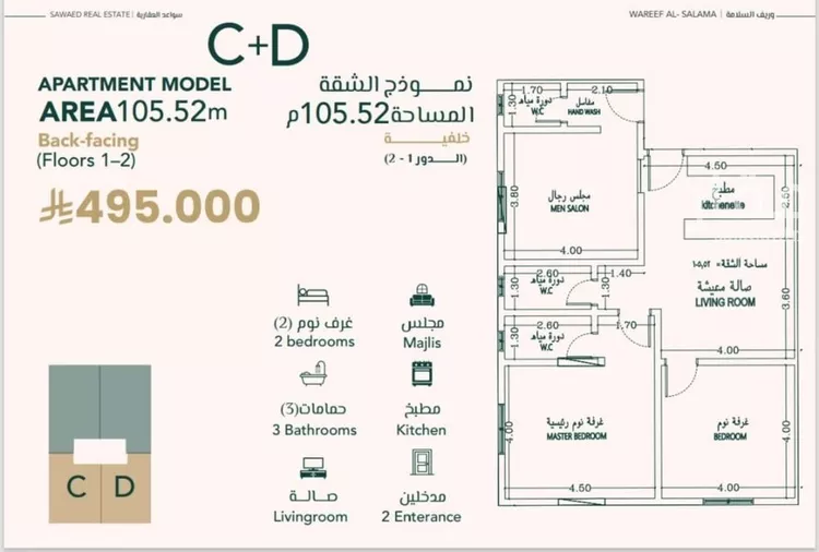 شقة للبيع في شارع علي افندي جميل, حي السلامة, مدينة جدة, منطقة مكة المكرمة صورة 2
