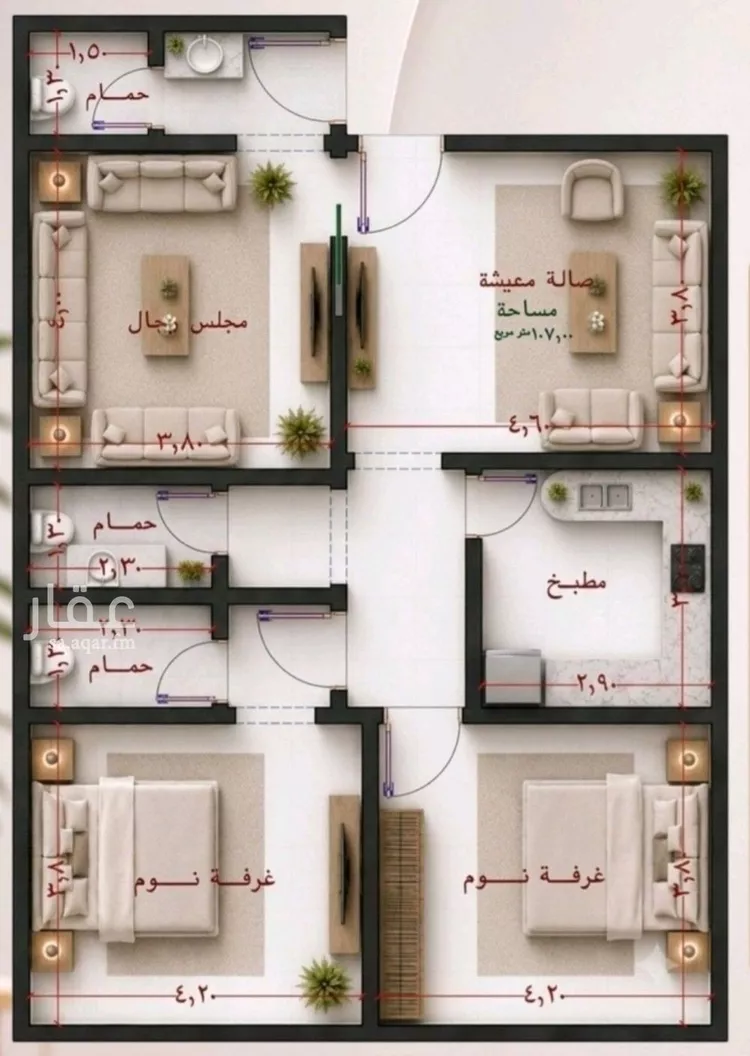 شقة للبيع في شارع أبا الظلوف, حي النزهة, مدينة جدة, منطقة مكة المكرمة صورة 4