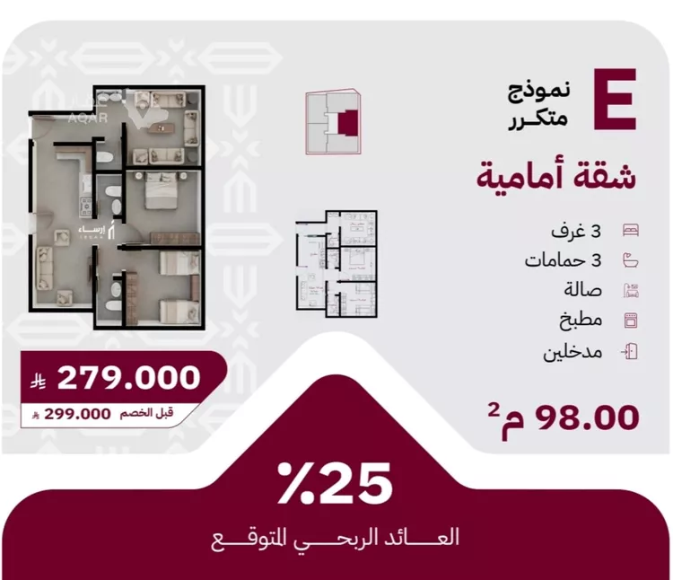 شقة للبيع في شارع عثمان ابن عوف, حي الريان, مدينة جدة, منطقة مكة المكرمة 2