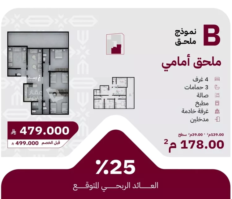 شقة للبيع في شارع عثمان ابن عوف, حي الريان, مدينة جدة, منطقة مكة المكرمة
