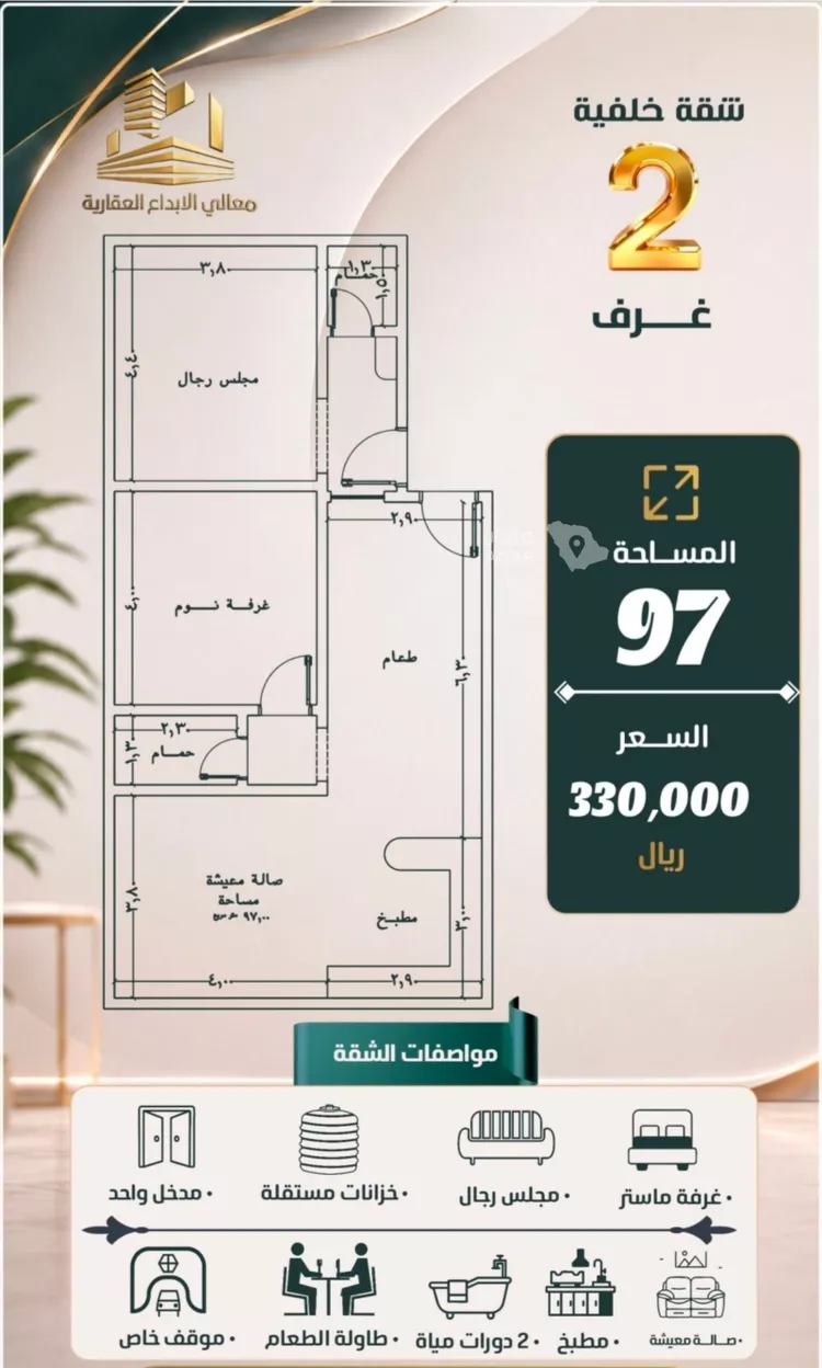 شقة للبيع في شارع ثلوث بني شهر, حي النزهة, مدينة جدة, منطقة مكة المكرمة صورة 2