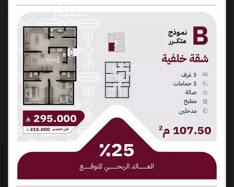 شقة للبيع في شارع عثمان ابن عوف, حي الريان, مدينة جدة, منطقة مكة المكرمة