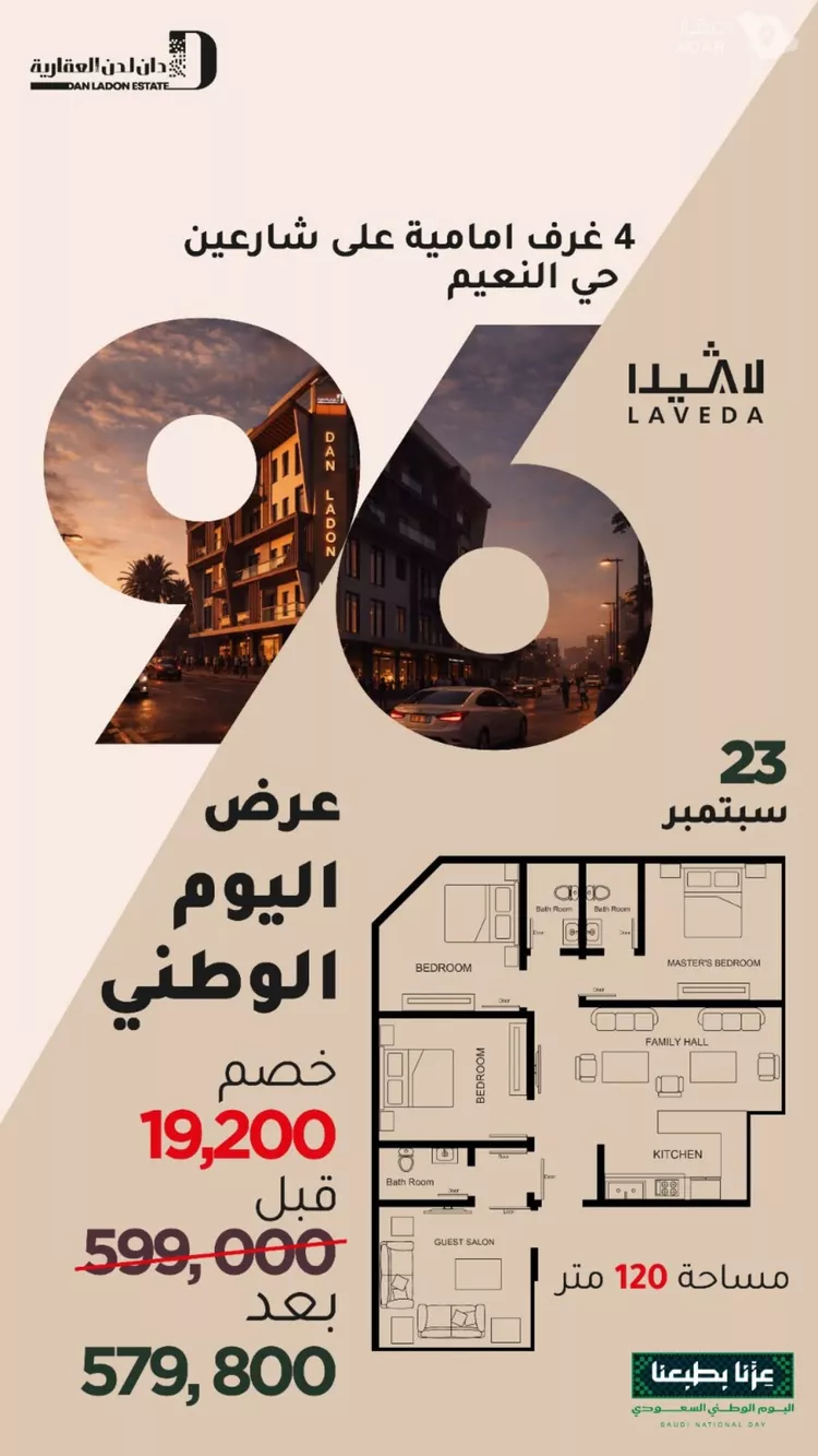 شقة للبيع في شارع ابو سفيان مدلوك, حي النعيم, مدينة جدة, منطقة مكة المكرمة 2