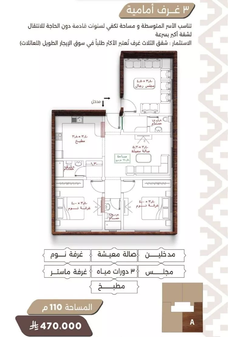 شقة للبيع في شارع اسيد بن الاخنس, حي النعيم, مدينة جدة, منطقة مكة المكرمة صورة 3