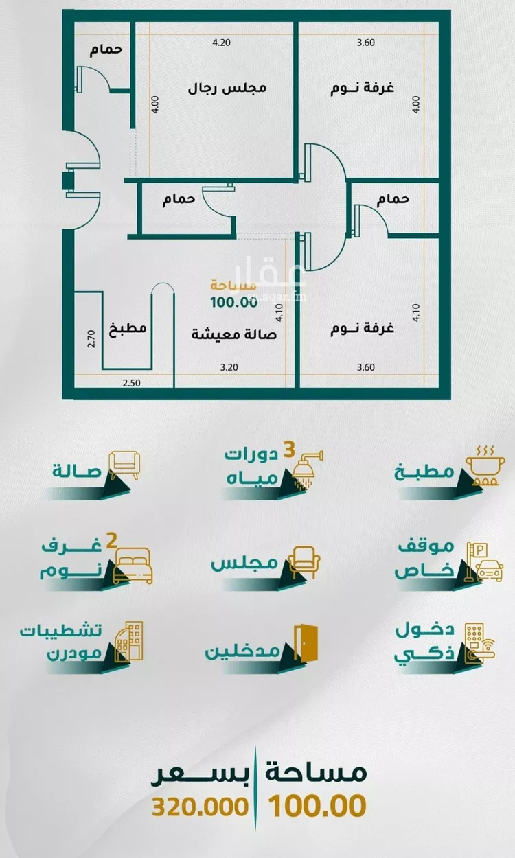 شقة للبيع في شارع غير مسمى, حي الروابي, مدينة جدة, منطقة مكة المكرمة صورة 2