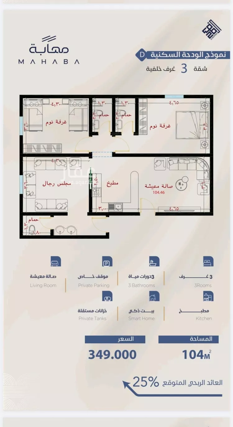 شقة للبيع في شارع شقرون المغراوي, حي الياقوت, مدينة جدة, منطقة مكة المكرمة