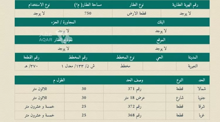 أرض للبيع في حي الشهداء, مدينة النعيرية, المنطقة الشرقية 2