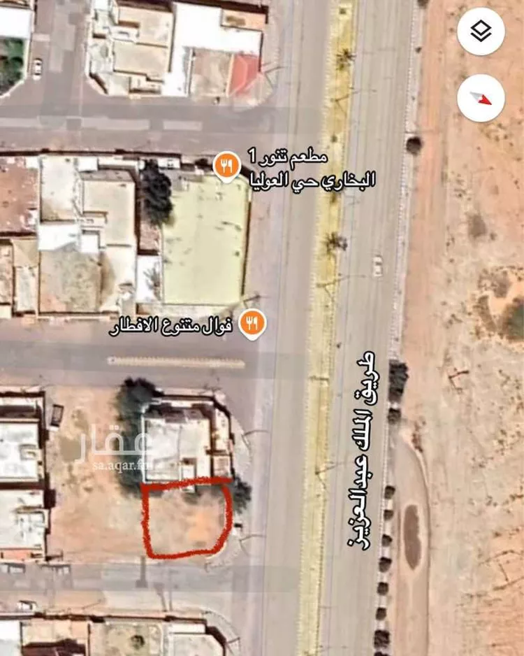 أرض للبيع في شارع طريق الملك عبدالعزيز, حي القادسية, مدينة البدائع, منطقة القصيم صورة 4