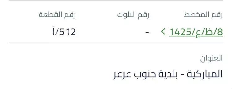 أرض للبيع في شارع النضر ابن عبدالجبار, حي المباركية, مدينة عرعر, منطقة الحدود الشماليه صورة 3