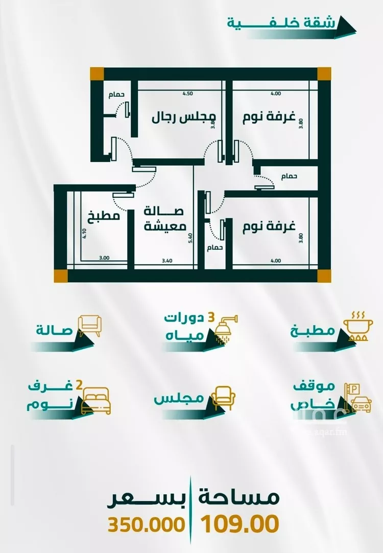 شقة للبيع في شارع ابو ذر الغفاري, حي الفيحاء, مدينة جدة, منطقة مكة المكرمة